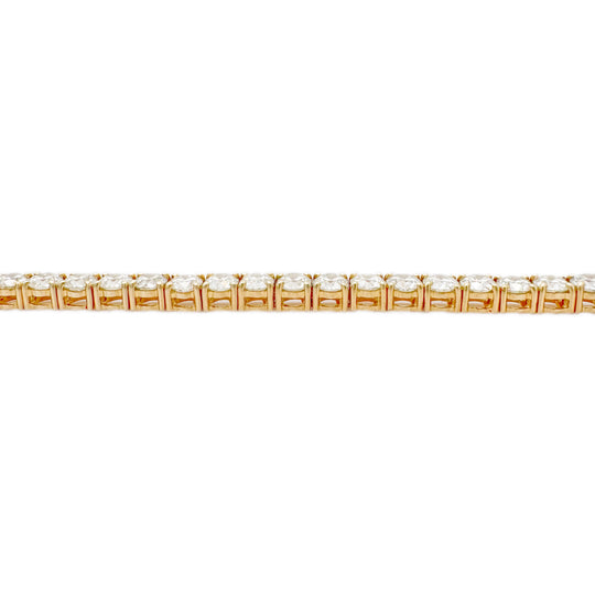 14ct Yellow Gold Diamond Tennis Bracelet