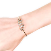 14ct Swirl Diamond Bangle 