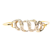 14ct Swirl Diamond Bangle 