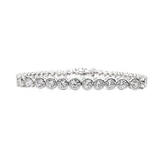 Sterling Silver Brilliant Cut Cubic Zirconia Tennis Bracelet 