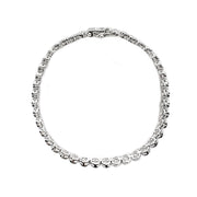 Sterling Silver Brilliant Cut Cubic Zirconia Tennis Bracelet 