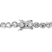 Sterling Silver Brilliant Cut Cubic Zirconia Tennis Bracelet 