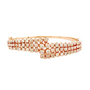 14ct Bypass Diamond Bangle