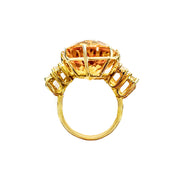 18ct Citrine & Diamond Statement Ring