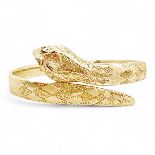 9ct Garnet Snake Bangle