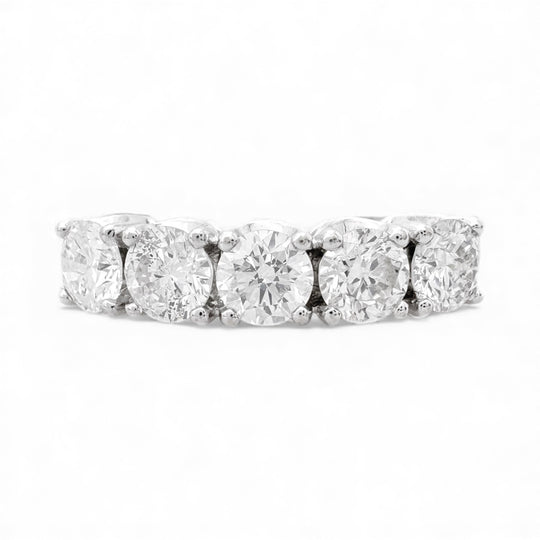 18ct White Gold Diamond Band 
