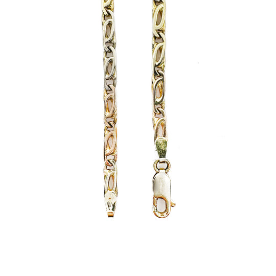 14ct Yellow, White & Rose Gold Bracelet