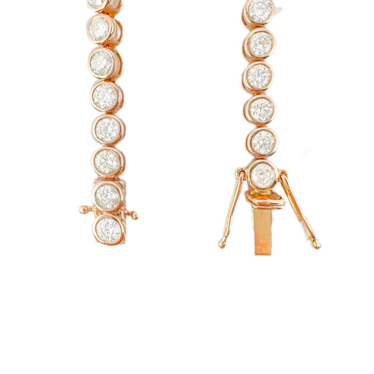 14ct Rose Gold Diamond Tennis Bracelet