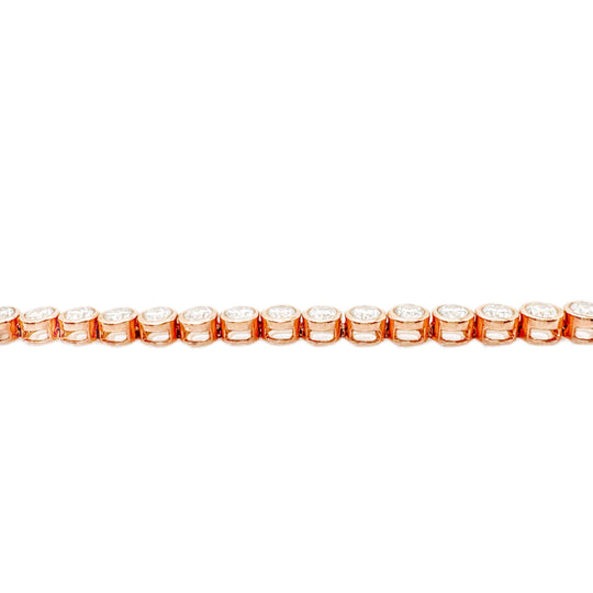 14ct Rose Gold Diamond Tennis Bracelet