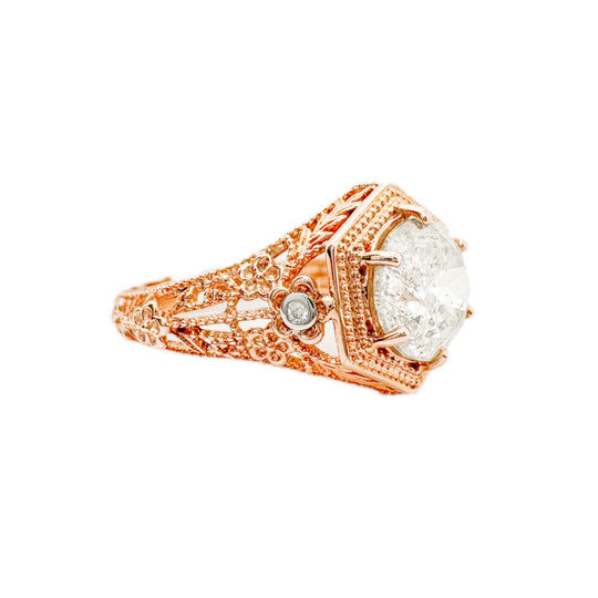 14ct Rose Gold Diamond Ring, 1.80ct