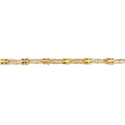 9ct Yellow Gold & Diamond Bracelet