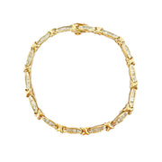 9ct Yellow Gold & Diamond Bracelet