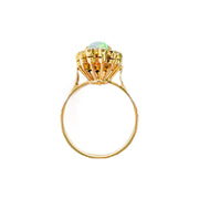 18ct Yellow Gold Opal & Diamond Ring