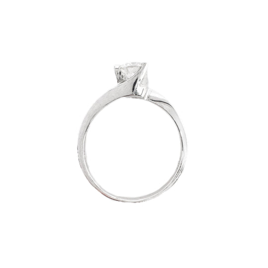 18ct White Gold Solitaire Diamond Ring