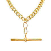 9ct Yellow Gold Curb Fob Chain, 47cm