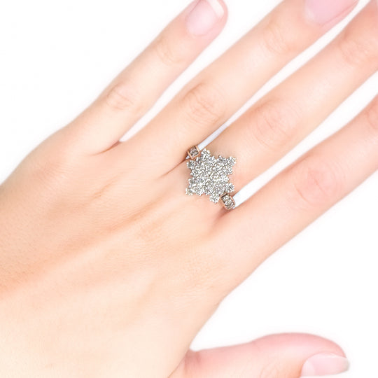 9ct Diamond Star Cluster Ring