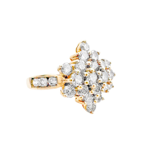 9ct Diamond Star Cluster Ring