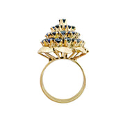 18ct Yellow Gold Sapphire Dome Ring 