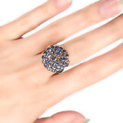 18ct Yellow Gold Sapphire Dome Ring 