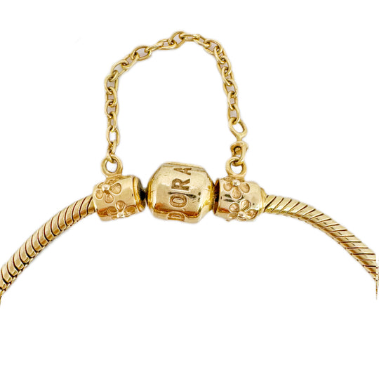14ct Yellow Gold Pandora Charm Bracelet