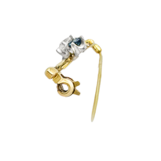 18ct Yellow Gold & Palladium Brooch 