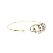 14ct Swirl Diamond Bangle 