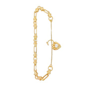 9ct Heart Padlock Bracelet