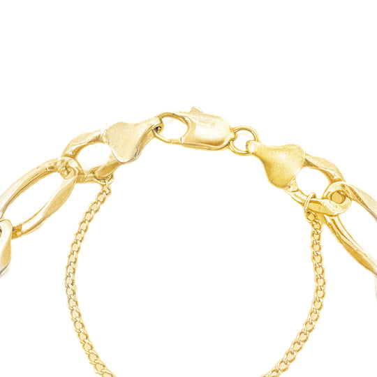 9ct Yellow Gold Figaro Bracelet