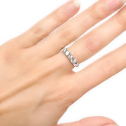 18ct White Gold Diamond Band 