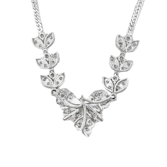 14ct White Gold Diamond Necklet