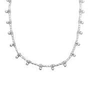 Sterling Silver Beaded Neckalce