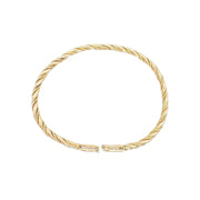 18ct Yellow Gold CZ Bangle