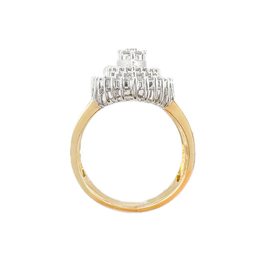 9ct Diamond Cluster Dress Ring