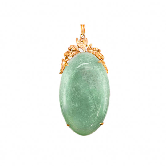 18ct Yellow Gold Jade Pendant