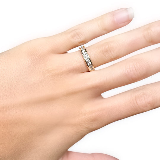 18ct Yellow Gold Diamond Band, 0.60cts