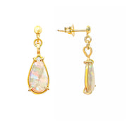 14ct Solid Opal Drop Earrings 