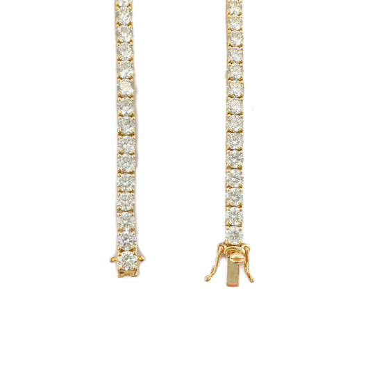 14ct Yellow Gold Diamond Tennis Bracelet