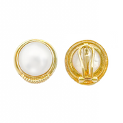 14ct Yellow Gold Mabe Pearl Earrings