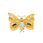 18ct Yellow Gold Opal Butterfly Brooch