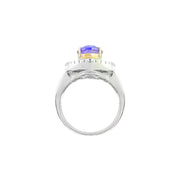 14ct Yellow Gold Tanzanite & Diamond Ring