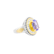 14ct Yellow Gold Tanzanite & Diamond Ring