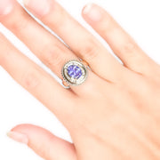 14ct Yellow Gold Tanzanite & Diamond Ring