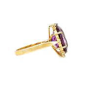 18ct Amethyst & Diamond Ring