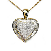 18ct Yellow Gold Diamond Heart Pendant