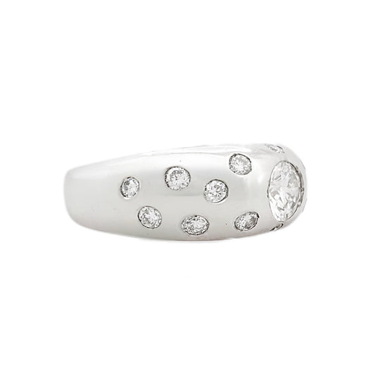 18ct White Gold Diamond Band 