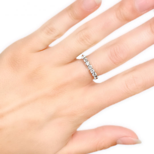 18ct White Gold Diamond Band