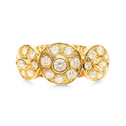 18ct Yellow Gold Cluster Diamond Ring