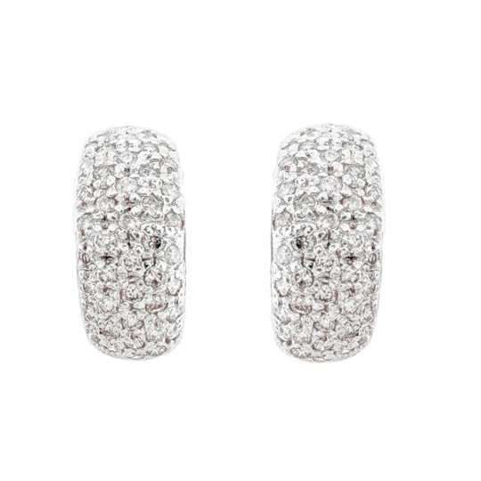 18ct Yellow Gold Diamond Huggie Earrings