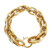 18ct Yellow Gold Textured Link Bracelet