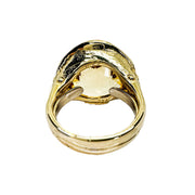 18ct Yellow Gold Citrine & Diamond Ring